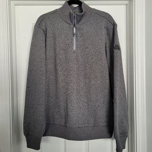 The North Face Gray Fleece lined Sweater 1/4 zip, size L